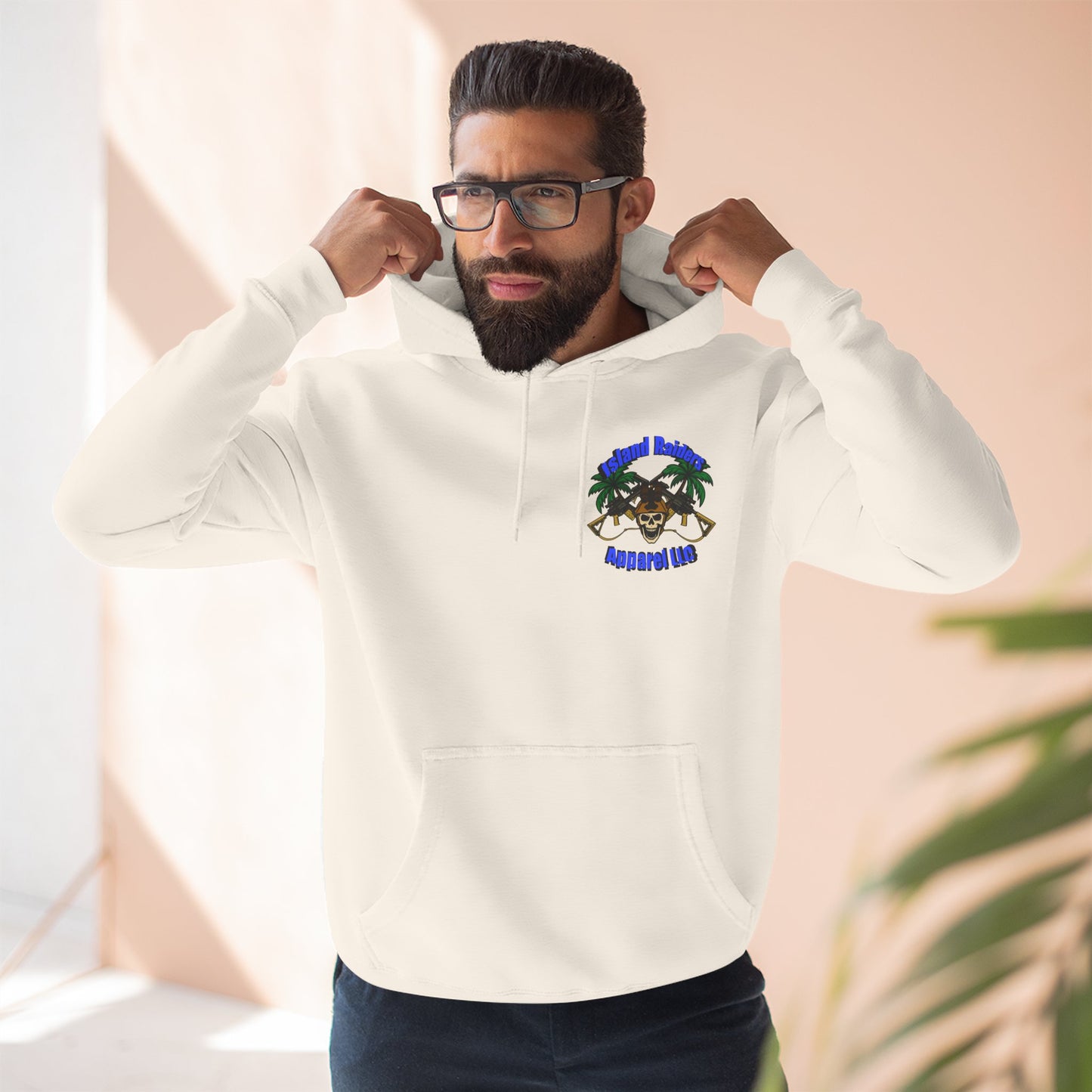 Fleece Hoodie - Tactical Skeleton Blue Diamond Military Inspired
